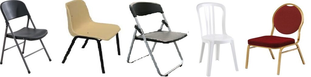 chaises types pour housses de chaise en lycra