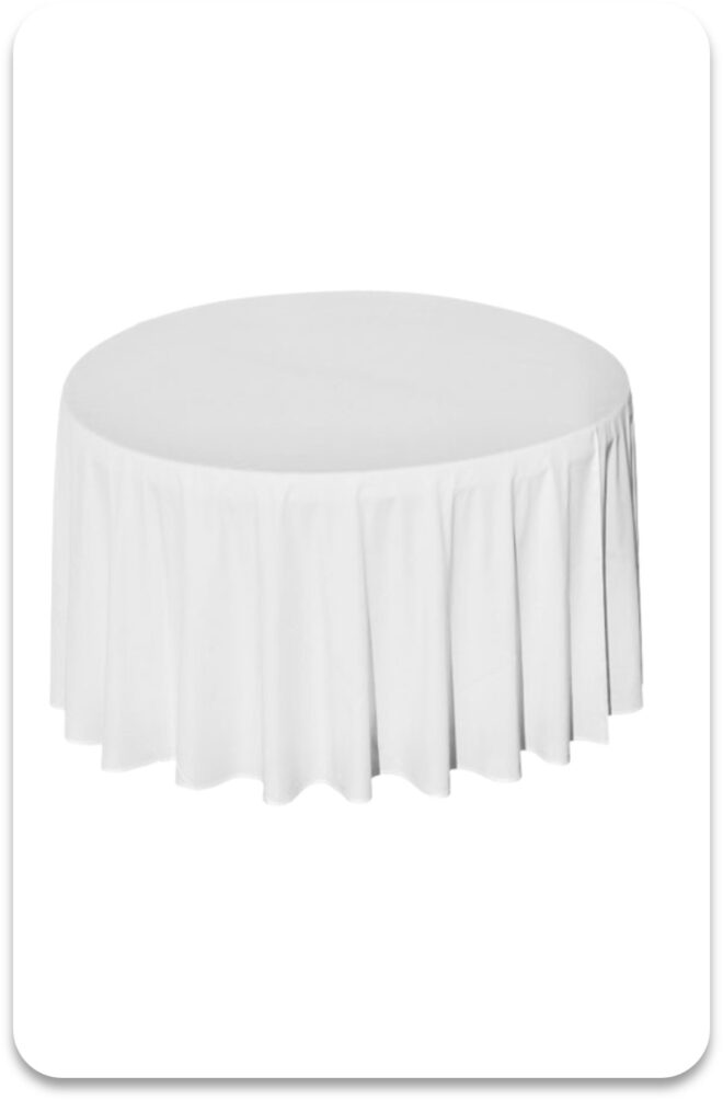 location nappe ronde blanche mariage