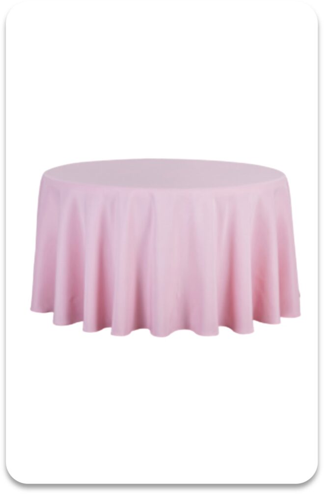 location nappe ronde rose mariage